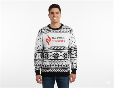 The Power of Nurses™ Holiday Sweater - Black